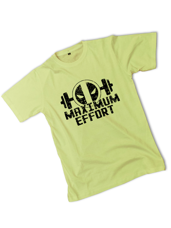 Graphic Tee Shirt for Men's light yellow