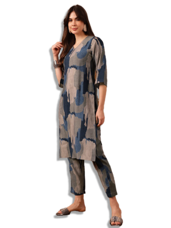 3 pcs Suit Regular Pure Cotton Kurta with Trousers and Dupatta