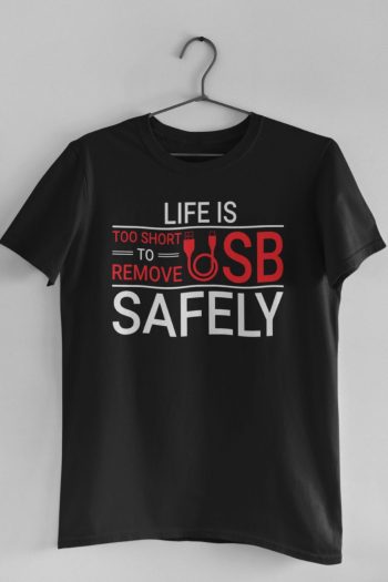 Remove USB graphic t shirt unisex