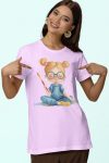 Pink Cute graphic T shirt for girls