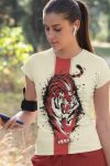 Tigress Print graphic T Shirt for Ladies